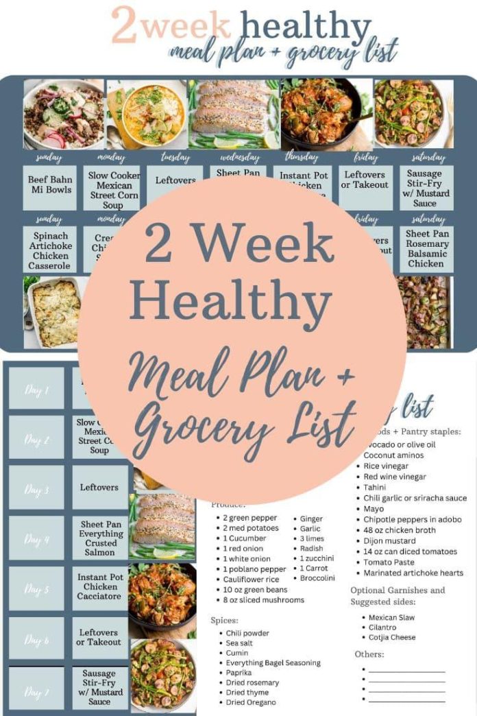 meal plans for healthy living and longevity